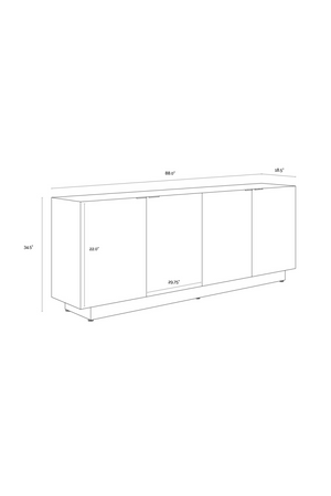   Modern European furniture - Bronze Ombre 4-Door Sideboard  - www.oroa.com | Oroa.com