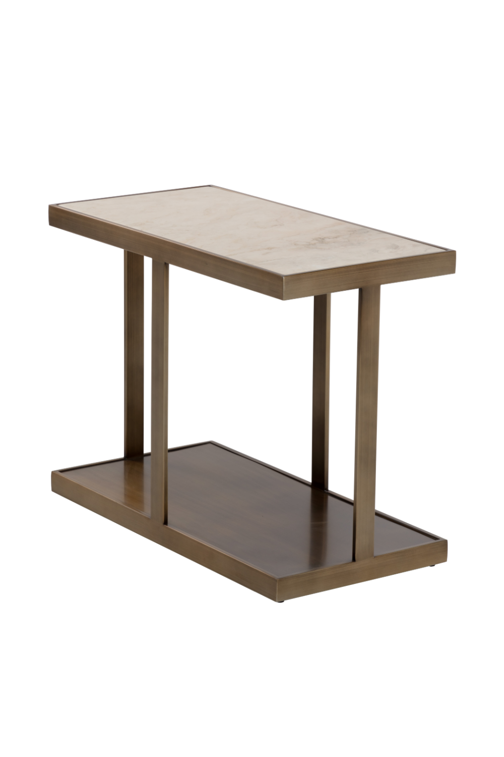   Modern European furniture - Gold Framed Marble Side Table - www.oroa.com | Oroa.com