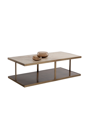   Modern European furniture - Beige Marble Rectangular Coffee Table - www.oroa.com | Oroa.com