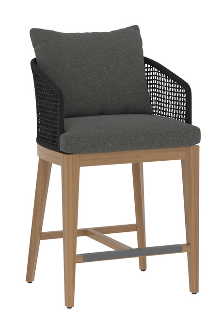   Modern European furniture - Gray Weave Indoor/Outdoor Counter Stool - www.oroa.com | Oroa.com