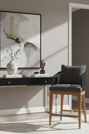   Modern European furniture - Gray Weave Indoor/Outdoor Counter Stool - www.oroa.com | Oroa.com