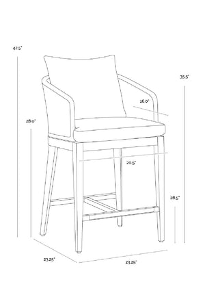   Modern European furniture - Gray Weave Indoor/Outdoor Counter Stool - www.oroa.com | Oroa.com