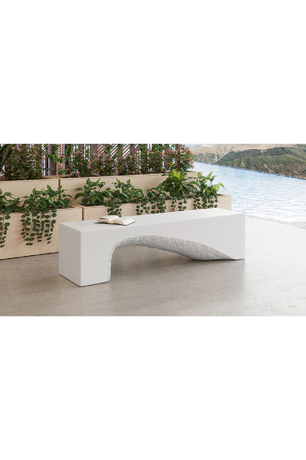   Modern European furniture - Textured Concrete Bench - www.oroa.com | Oroa.com