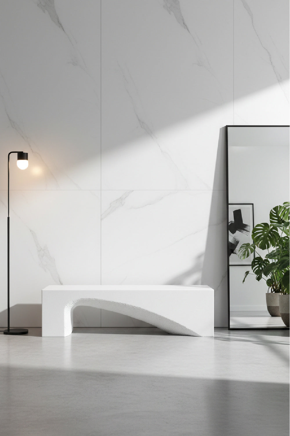   Modern European furniture - Textured Concrete Bench - www.oroa.com | Oroa.com