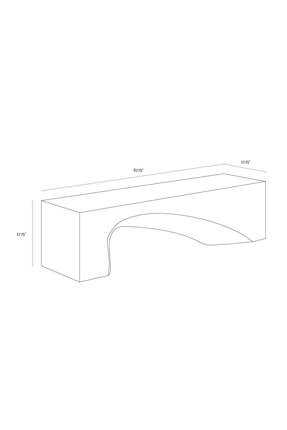   Modern European furniture - Textured Concrete Bench - www.oroa.com | Oroa.com