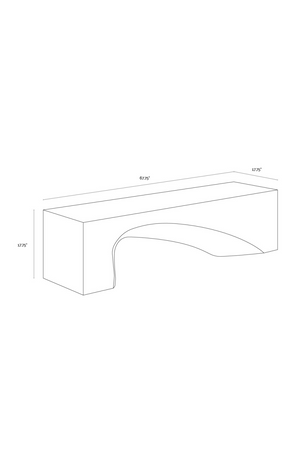   Modern European furniture - Textured Concrete Bench - www.oroa.com | Oroa.com
