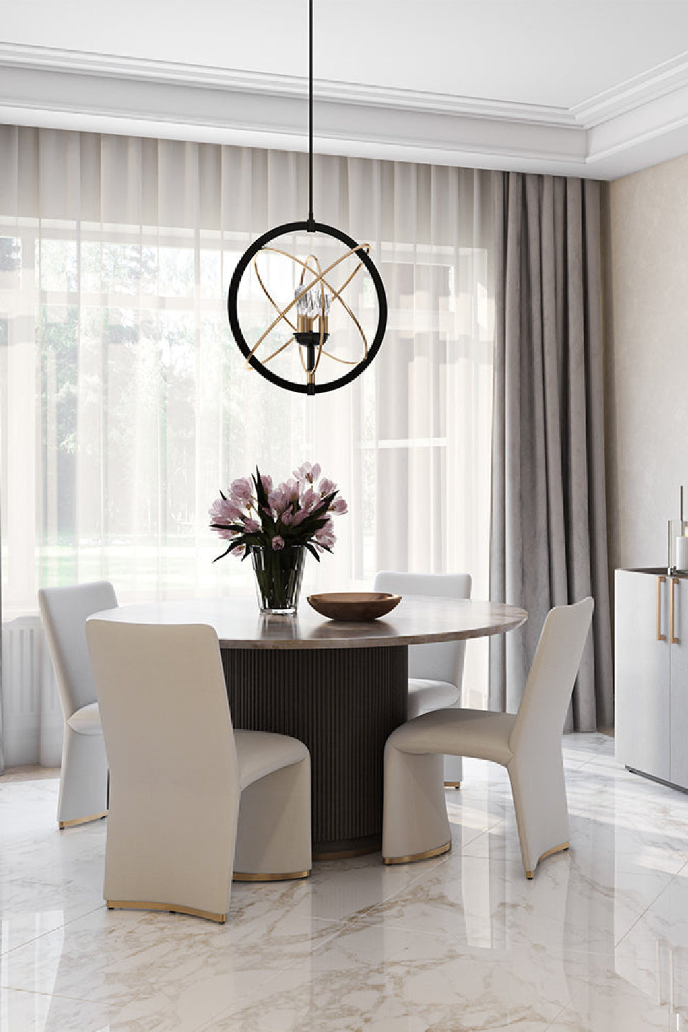   Modern European furniture - Fabric Upholstered Modern Dining Chairs (2) - www.oroa.com | Oroa.com