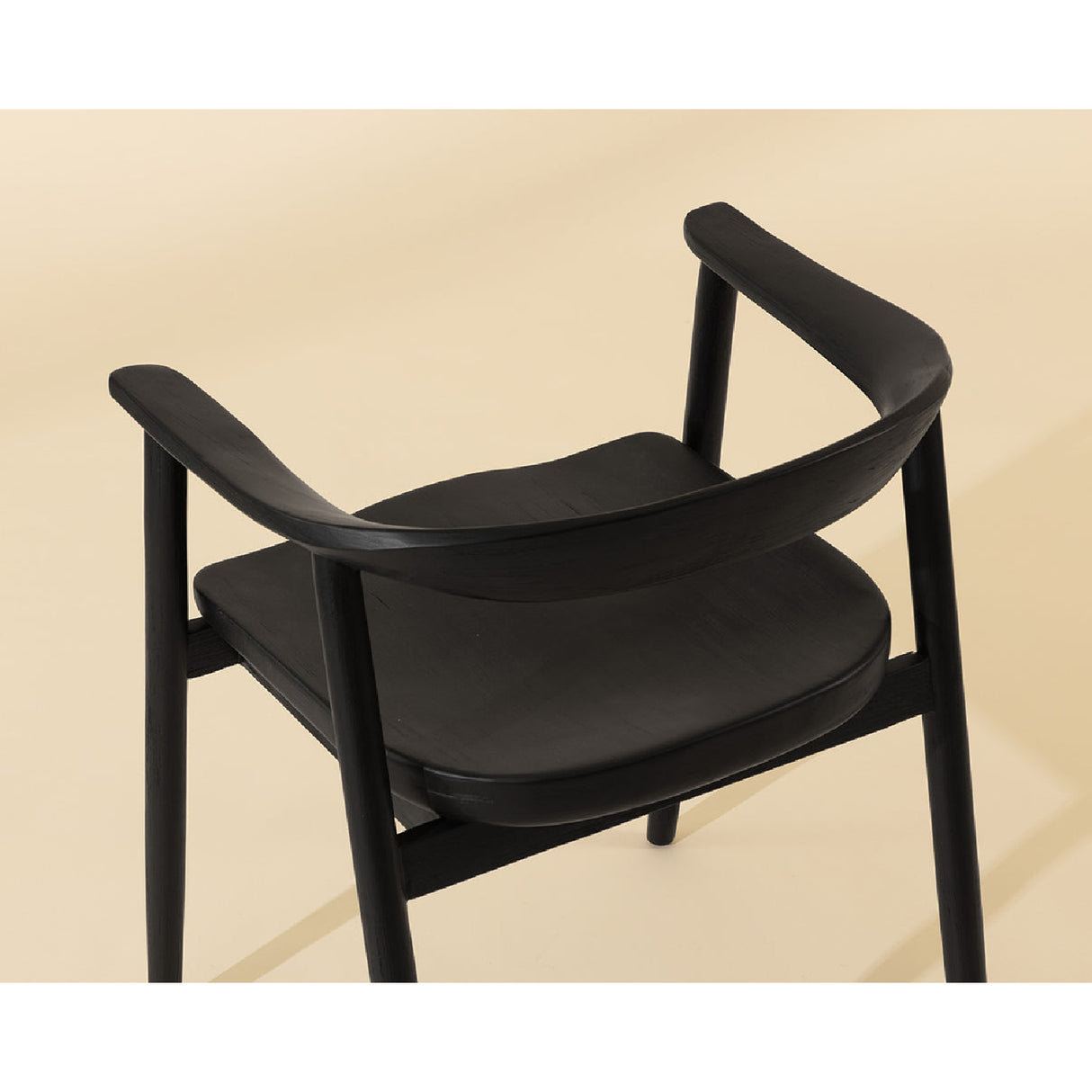   Modern European furniture - Black Acacia Wood Dining Armchair - www.oroa.com | Oroa.com