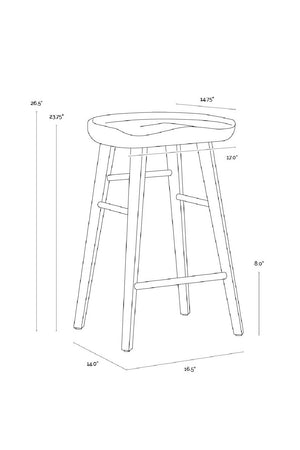   Modern European furniture - Wooden Counter Stool - www.oroa.com | Oroa.com