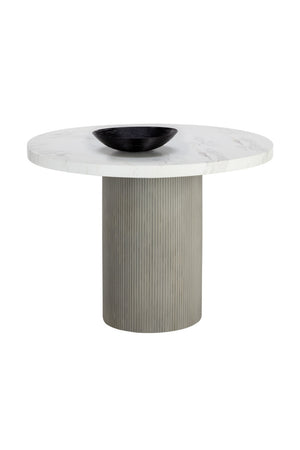   Modern European furniture - Round Marble-Look Indoor/Outdoor Dining Table - www.oroa.com | Oroa.com