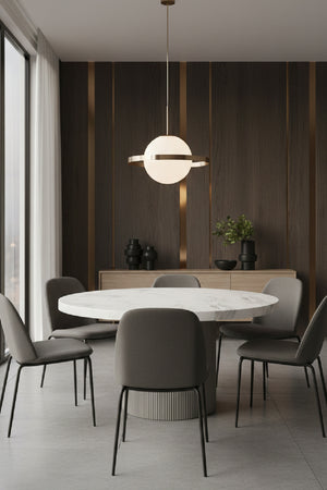   Modern European furniture - Round Marble-Look Indoor/Outdoor Dining Table - www.oroa.com | Oroa.com