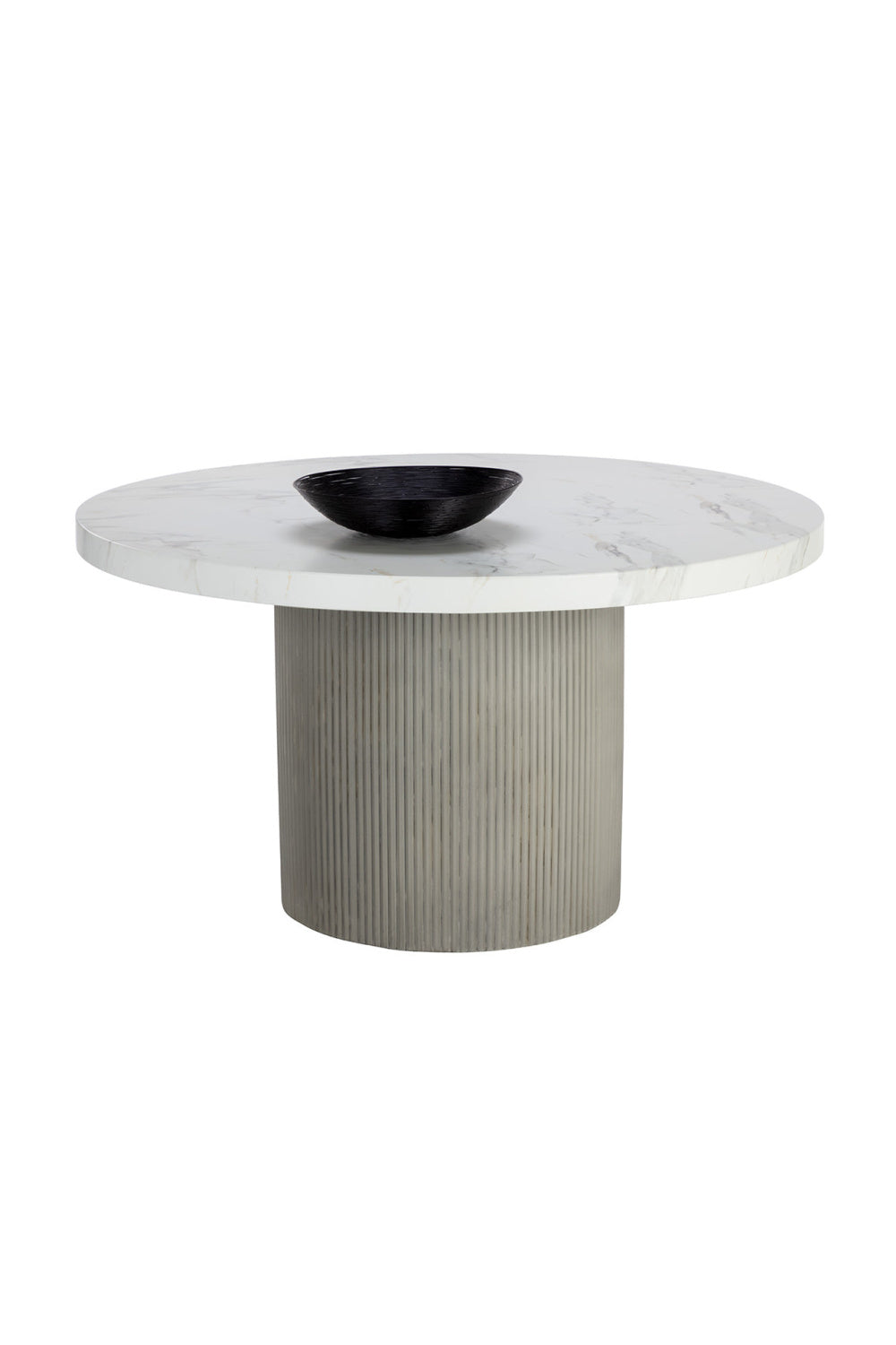   Modern European furniture - Round Marble-Look Indoor/Outdoor Dining Table - www.oroa.com | Oroa.com