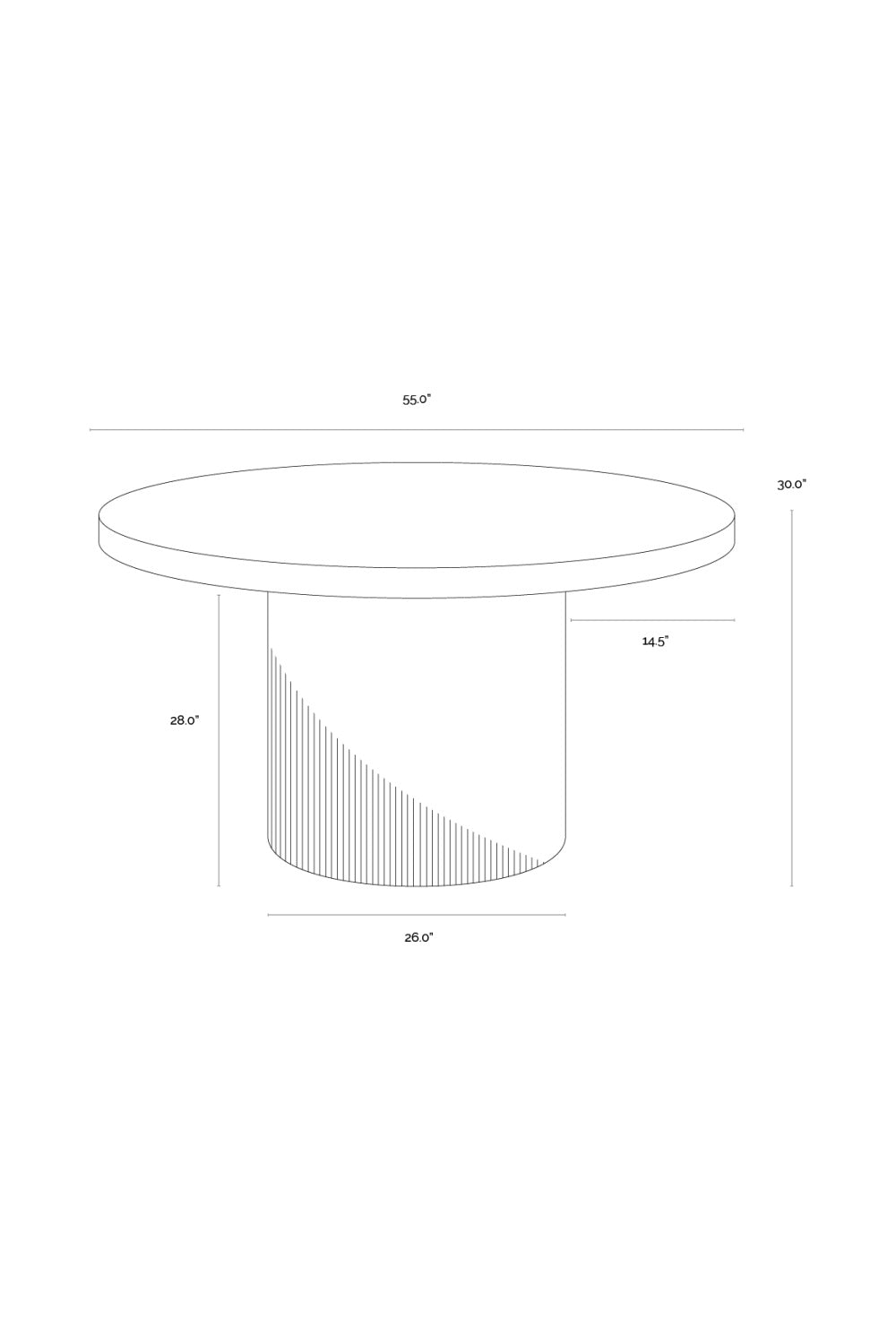   Modern European furniture - Round Marble-Look Indoor/Outdoor Dining Table - www.oroa.com | Oroa.com