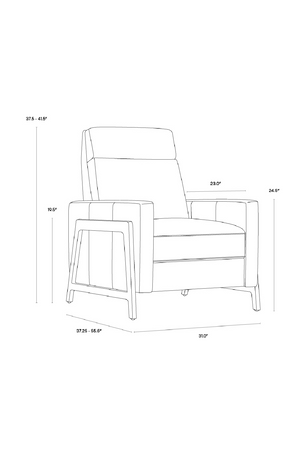   Modern European furniture - Brown Leather Recliner Chair - www.oroa.com | Oroa.com