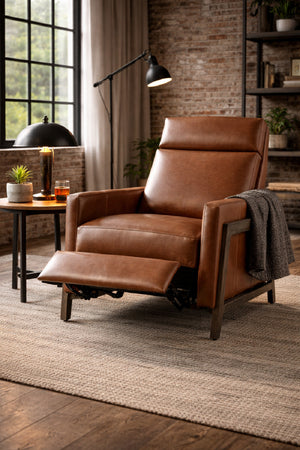   Modern European furniture - Brown Leather Recliner Chair - www.oroa.com | Oroa.com