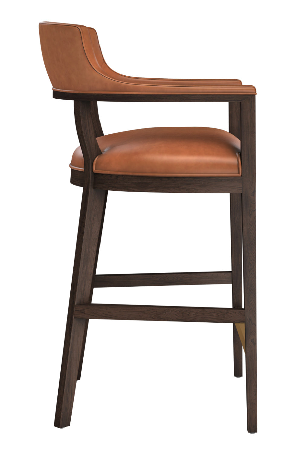   Modern European furniture - Oak Wood Frame Leather Barstool - www.oroa.com | Oroa.com
