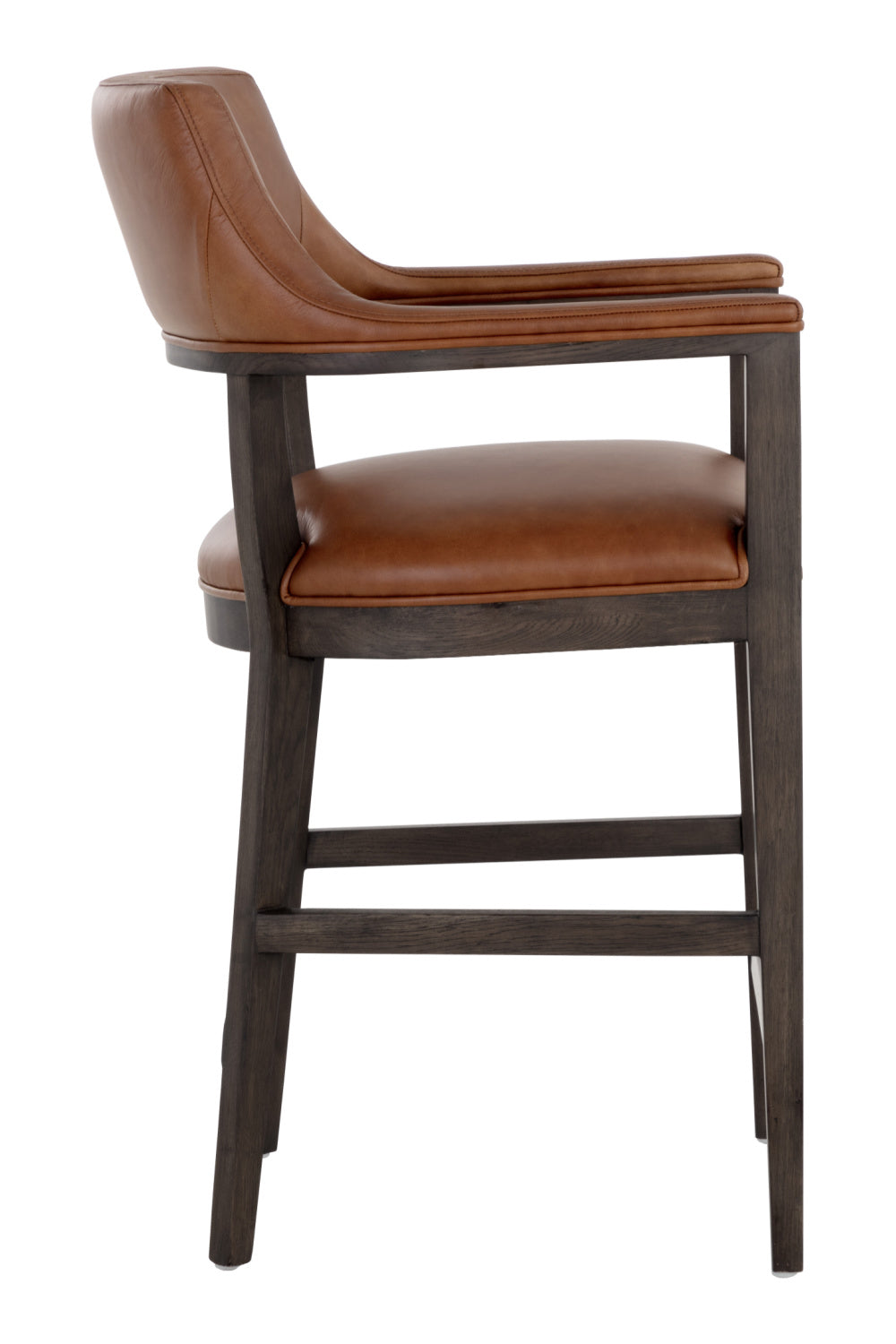   Modern European furniture - Brown Leather Counter Stool - www.oroa.com | Oroa.com