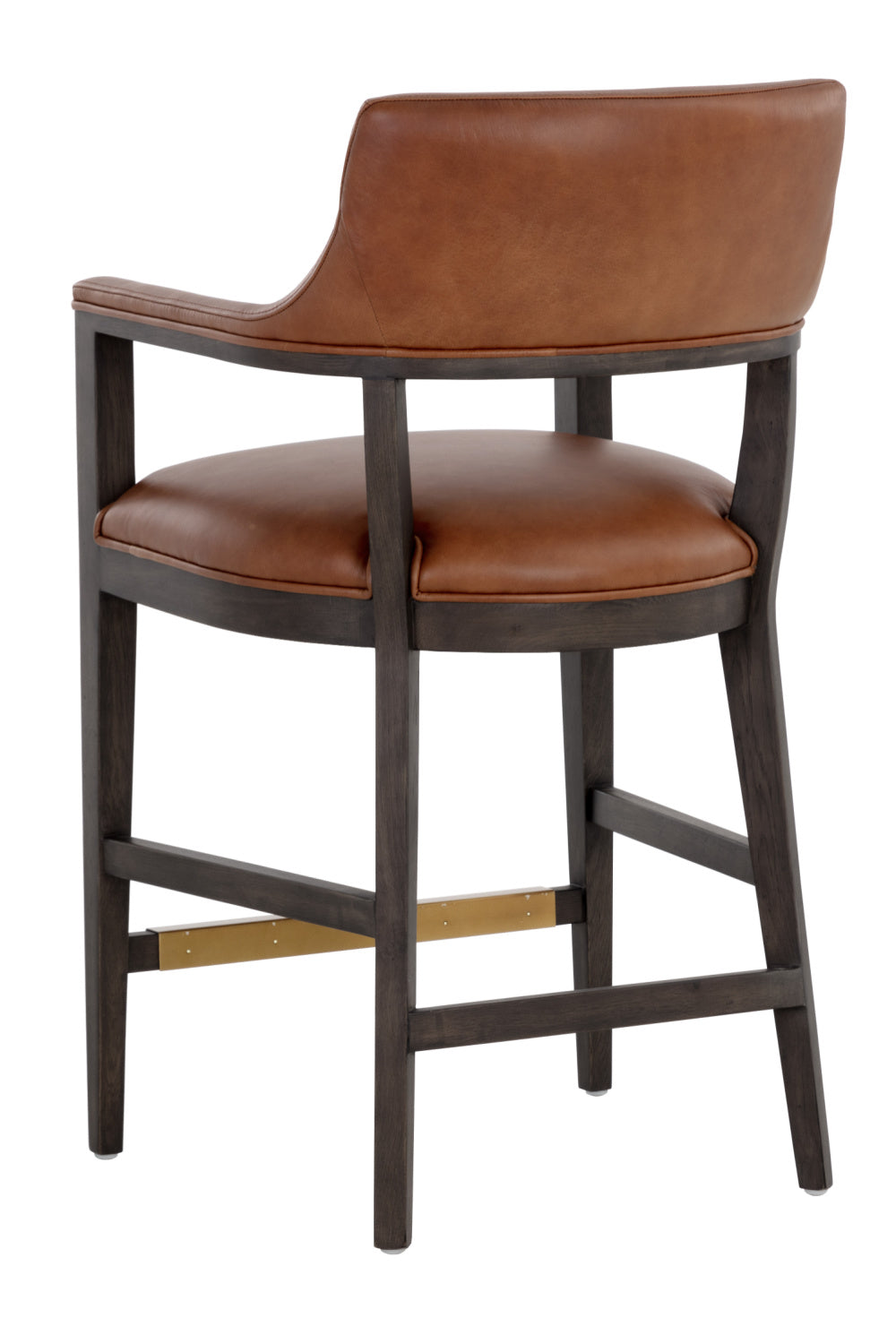   Modern European furniture - Brown Leather Counter Stool - www.oroa.com | Oroa.com