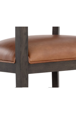   Modern European furniture - Brown Leather Counter Stool - www.oroa.com | Oroa.com
