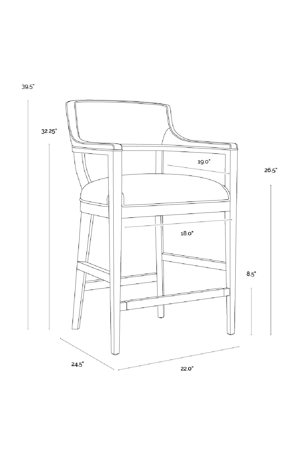   Modern European furniture - Brown Leather Counter Stool - www.oroa.com | Oroa.com