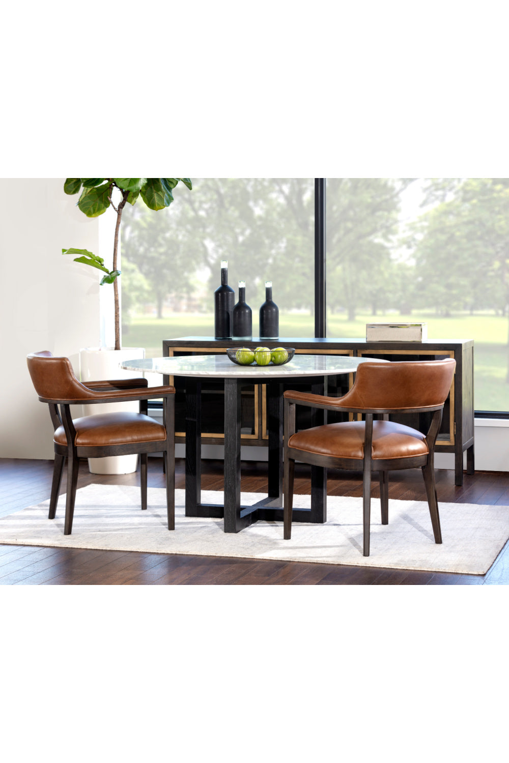   Modern European furniture - Oak Framed Leather Dining Chair - www.oroa.com | Oroa.com