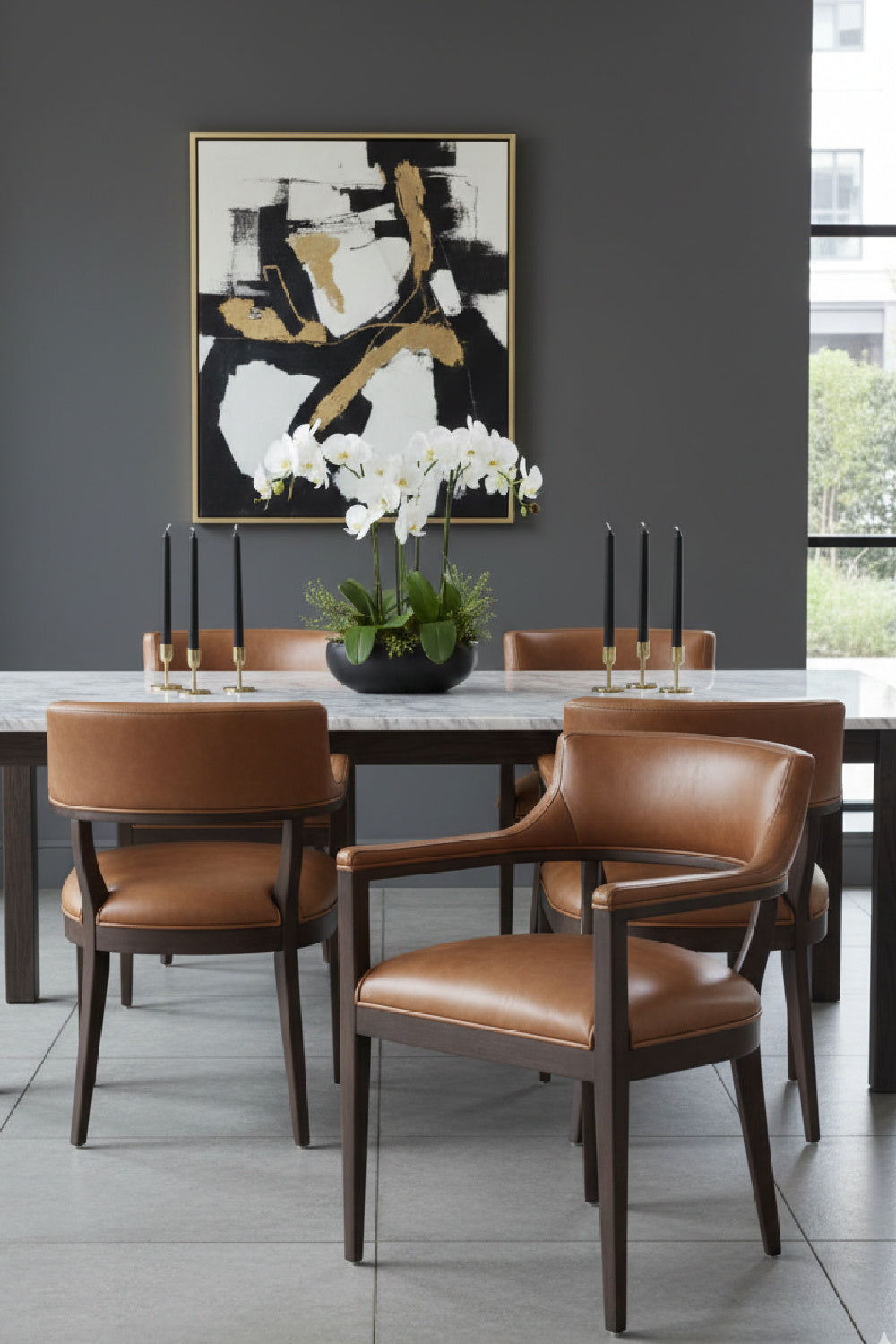   Modern European furniture - Oak Framed Leather Dining Chair - www.oroa.com | Oroa.com