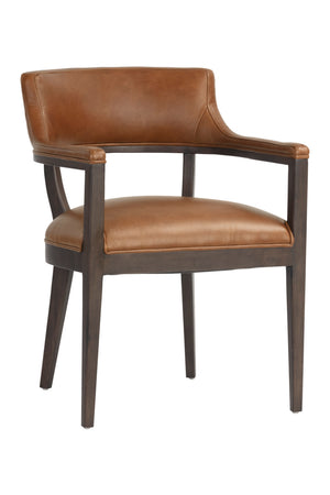   Modern European furniture - Oak Framed Leather Dining Chair - www.oroa.com | Oroa.com
