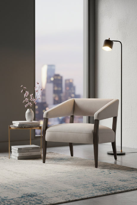   Modern European furniture - Brown Oak Leather Lounge Chair - www.oroa.com | Oroa.com