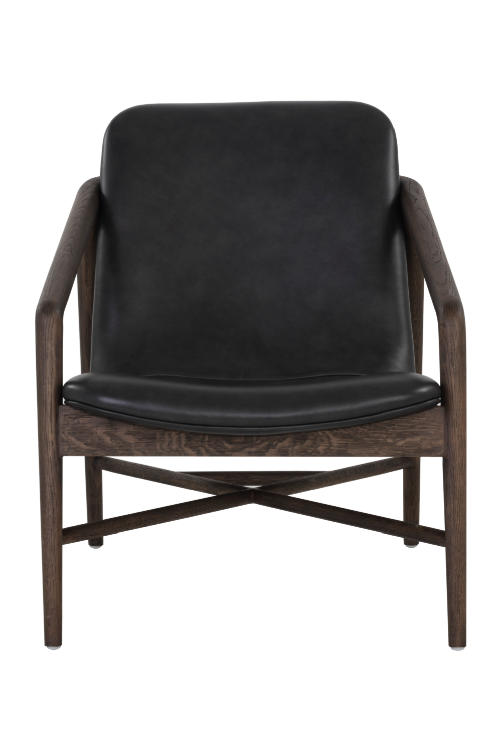   Modern European furniture - Black Leather Oak Lounge Chair - www.oroa.com | Oroa.com