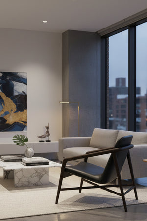   Modern European furniture - Black Leather Oak Lounge Chair - www.oroa.com | Oroa.com
