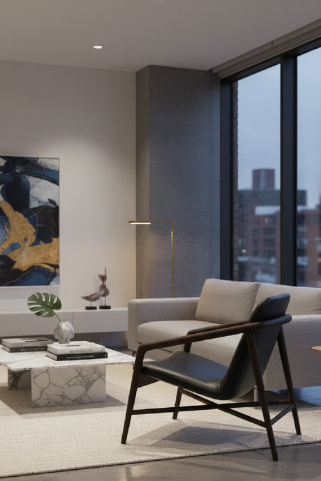   Modern European furniture - Black Leather Oak Lounge Chair - www.oroa.com | Oroa.com