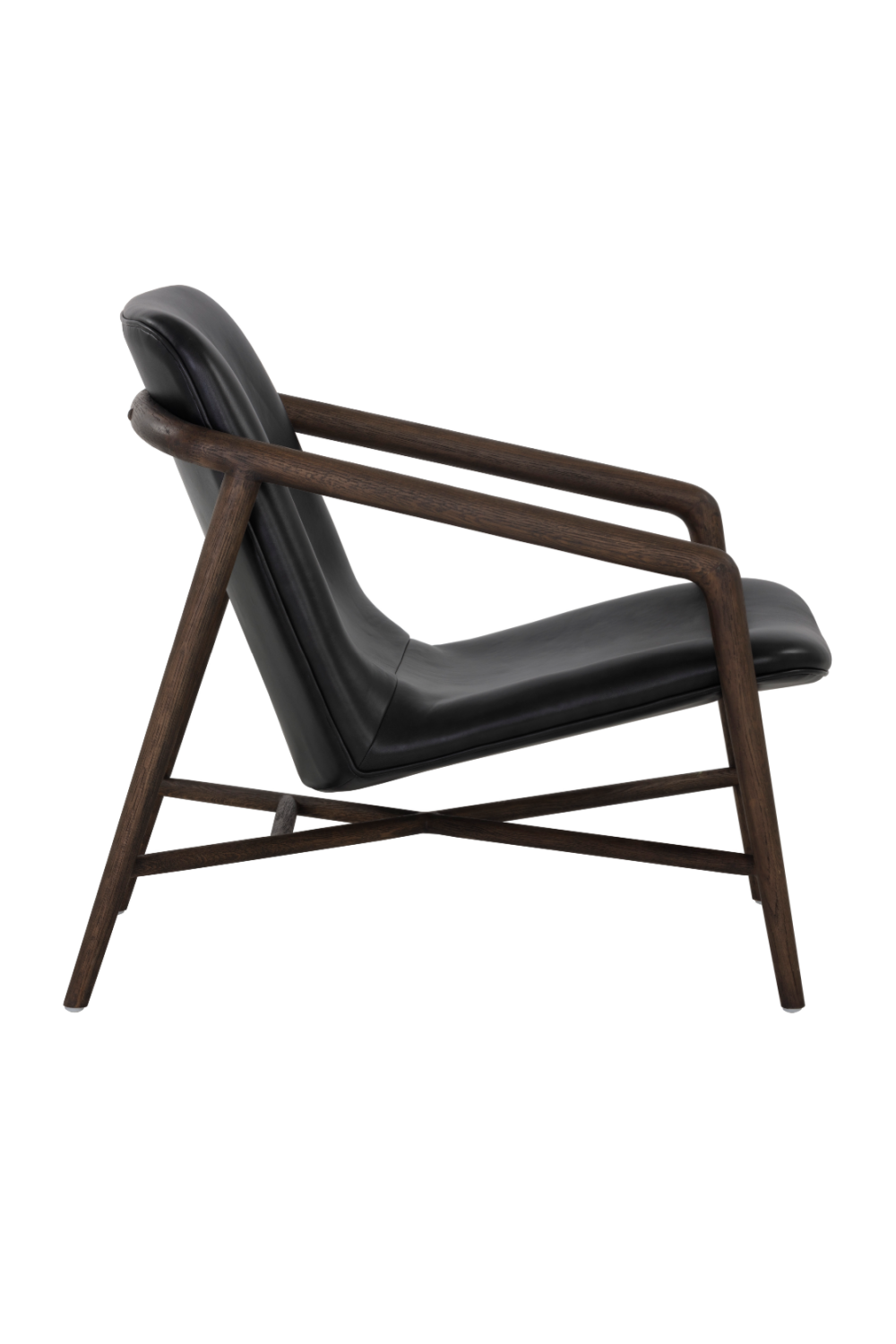   Modern European furniture - Black Leather Oak Lounge Chair - www.oroa.com | Oroa.com