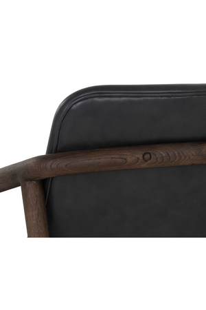   Modern European furniture - Black Leather Oak Lounge Chair - www.oroa.com | Oroa.com