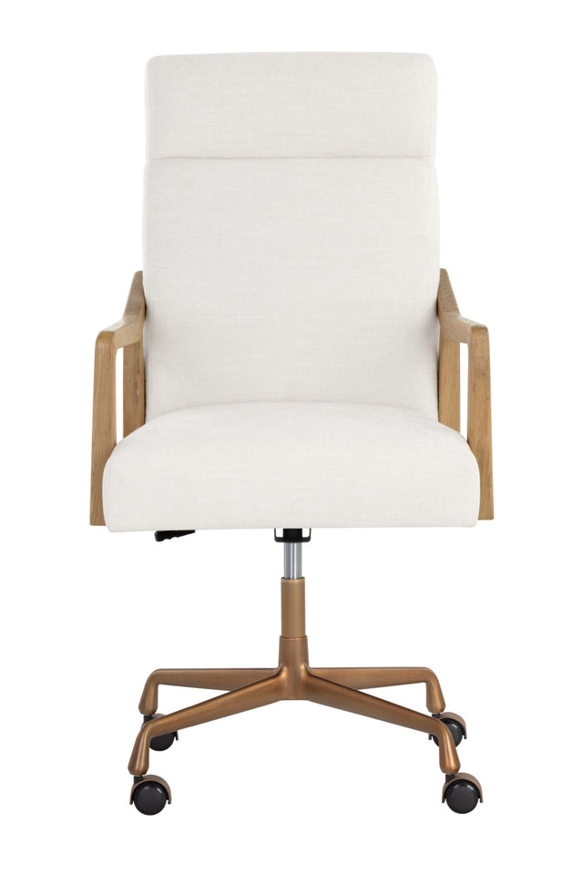 Modern European furniture - High-Back Ivory Office Chair - www.oroa.com