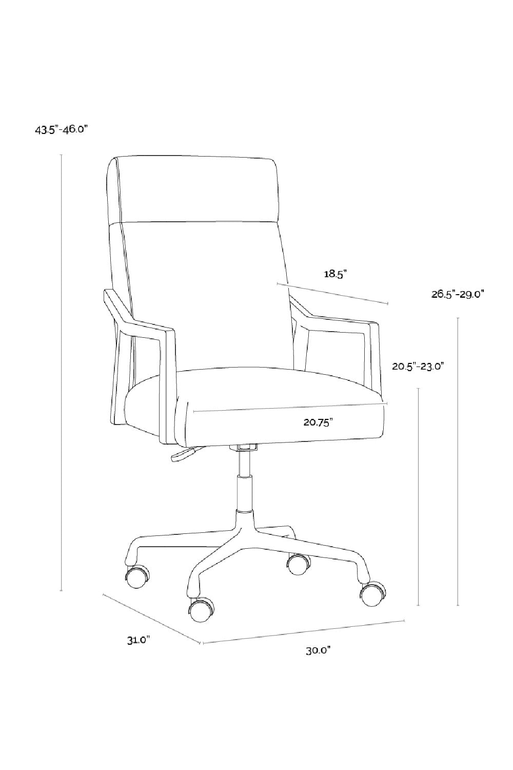   Modern European furniture - High-Back Ivory Office Chair - www.oroa.com | Oroa.com