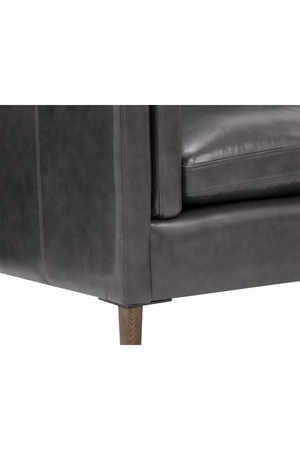   Modern European furniture - Black Leather Sofa - www.oroa.com | Oroa.com