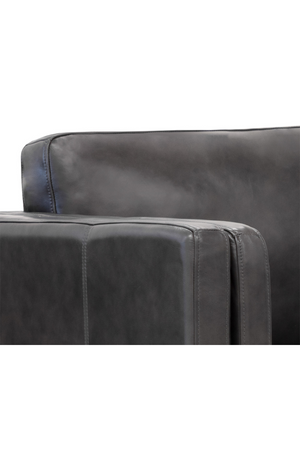   Modern European furniture - Black Leather Sofa - www.oroa.com | Oroa.com