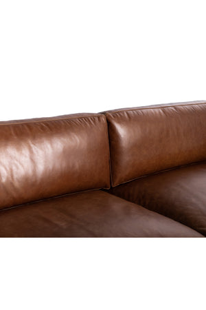   Modern European furniture - Oak‑Leg Leather Sofa - www.oroa.com | Oroa.com