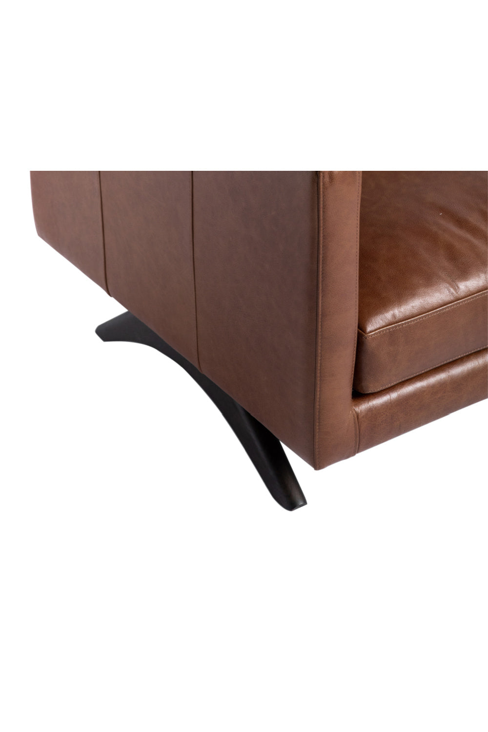   Modern European furniture - Oak‑Leg Leather Sofa - www.oroa.com | Oroa.com