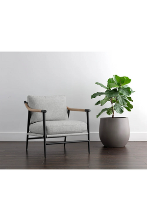   Modern European furniture - Light Gray Fabric Lounge Chair - www.oroa.com | Oroa.com