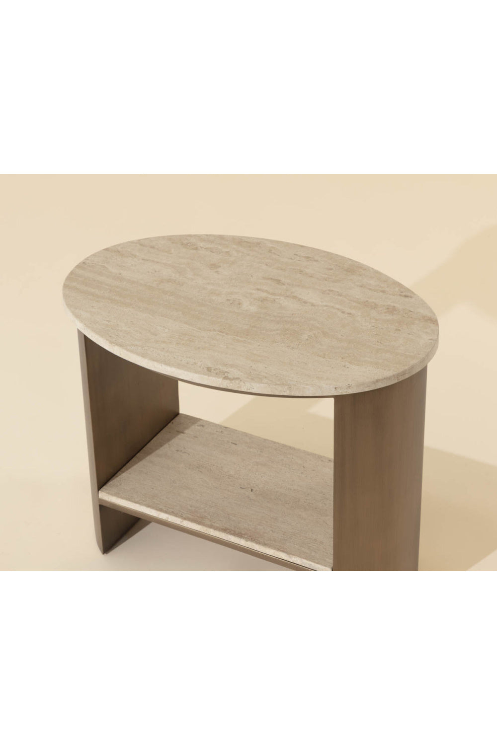   Modern European furniture - Oval Travertine Side Table - www.oroa.com | Oroa.com
