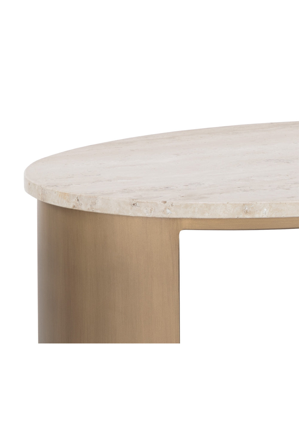   Modern European furniture - Oval Travertine Side Table - www.oroa.com | Oroa.com