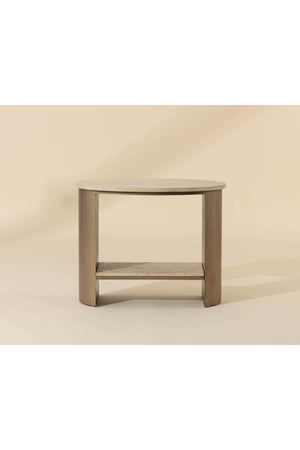   Modern European furniture - Oval Travertine Side Table - www.oroa.com | Oroa.com