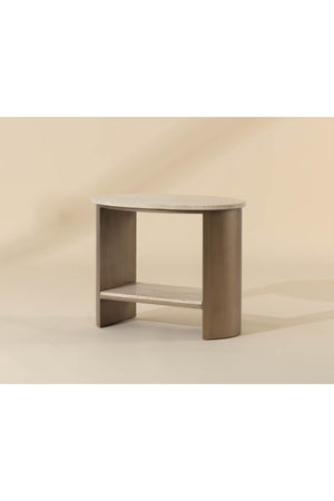   Modern European furniture - Oval Travertine Side Table - www.oroa.com | Oroa.com