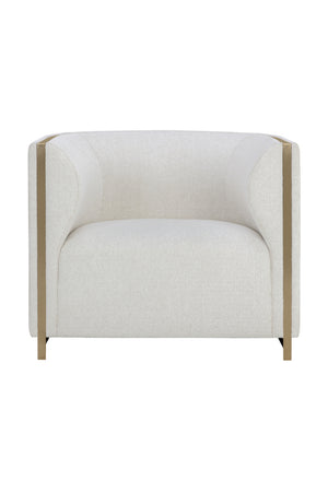   Modern European furniture - Gold Inlay Curved Lounge Chair - www.oroa.com | Oroa.com