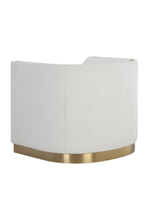   Modern European furniture - Gold Inlay Curved Lounge Chair - www.oroa.com | Oroa.com