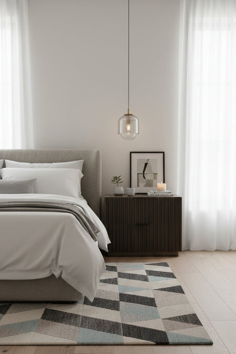   Modern European furniture - Taupe Fluted Wooden 2-Drawer Nightstand - www.oroa.com | Oroa.com