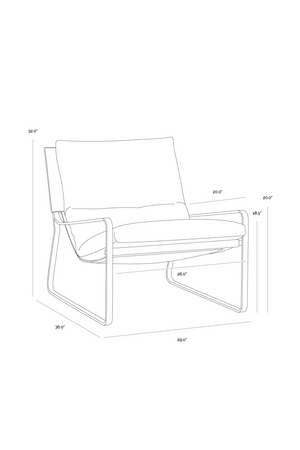   Modern European furniture - Scooped Leather Lounge Chair - www.oroa.com | Oroa.com