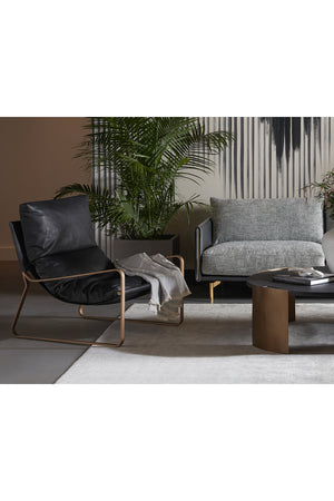  Modern European furniture - Scooped Leather Lounge Chair - www.oroa.com | Oroa.com