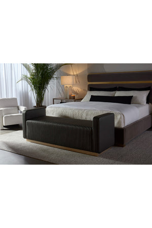   Modern European furniture - Channel-Tufted Fabric Bench - www.oroa.com | Oroa.com